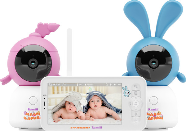 Изображение товара Видеоняня Ramili Крошик и Нюша. Малышарики / RV100X2KROSHNUSHA (с креплениями)