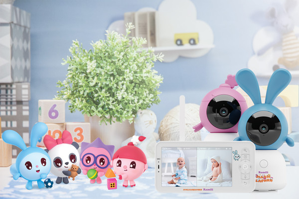Изображение товара Видеоняня Ramili Крошик и Нюша. Малышарики / RV100X2KROSHNUSHA (с креплениями)