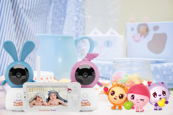 Изображение товара Видеоняня Ramili Нюша и Крошик. Малышарики / RV100X2NUSHAKROSH (с креплениями)