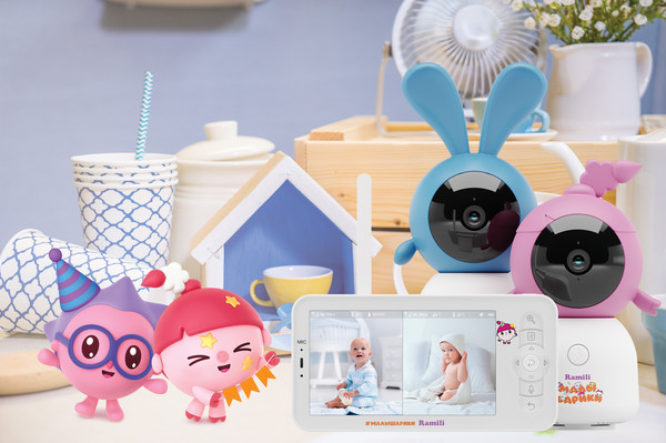 Изображение товара Видеоняня Ramili Нюша и Крошик. Малышарики / RV100X2NUSHAKROSH (с креплениями)