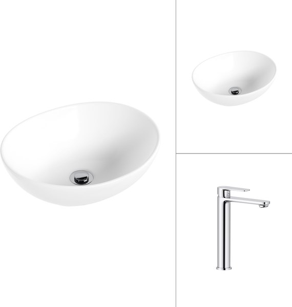Изображение товара Умывальник со смесителем Lauter 21652 + Moon 21СK81691C