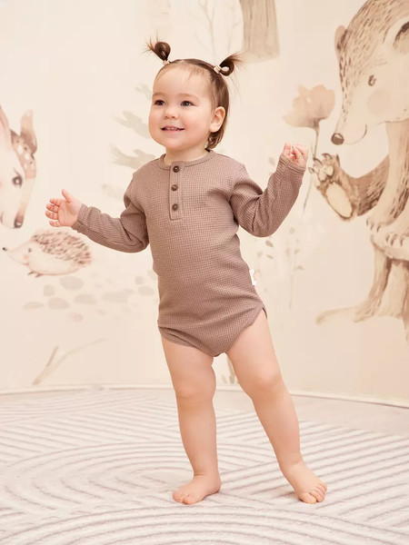 Изображение товара Набор боди для малышей Rant Waffy / 4-92 (2шт, Blue/Brown, р.80)