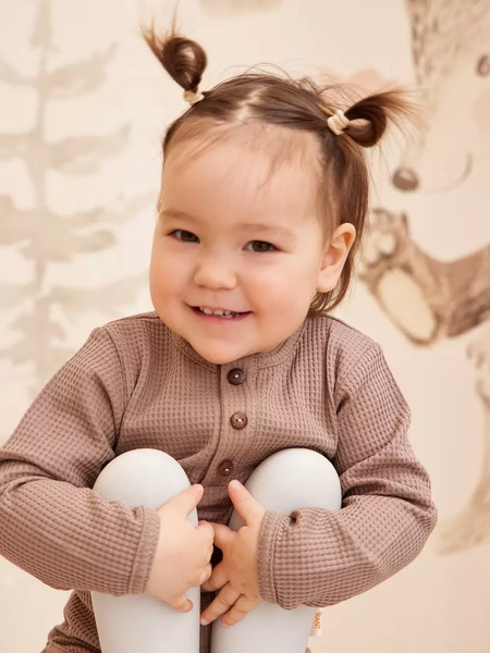 Изображение товара Набор боди для малышей Rant Waffy / 4-92 (2шт, Blue/Brown, р.80)