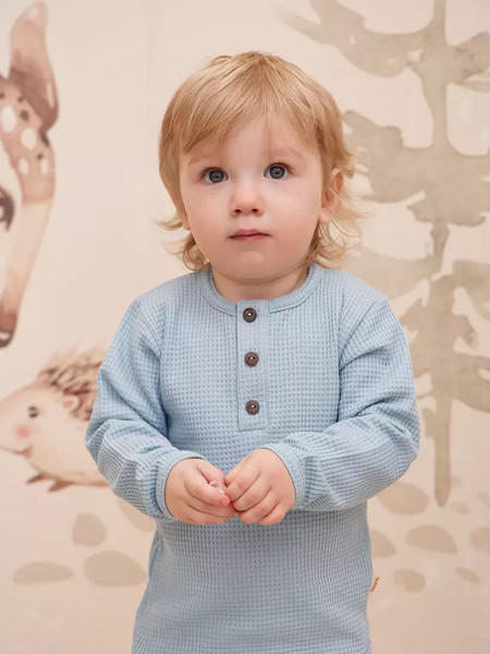 Изображение товара Набор боди для малышей Rant Waffy / 4-92 (2шт, Blue/Brown, р.80)