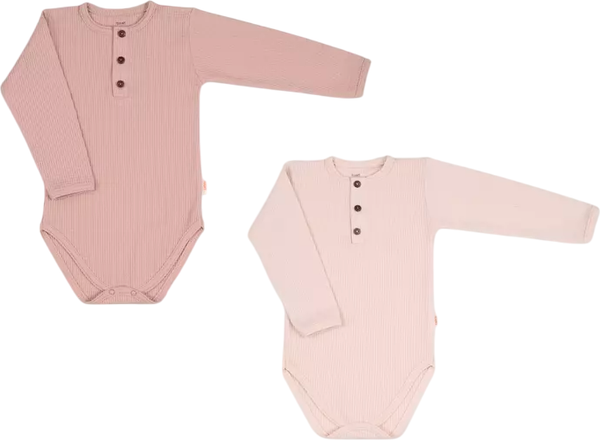 Изображение товара Набор боди для малышей Rant Waffy / 4-92 (2шт, Milk/Latte, р.80)