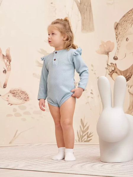 Изображение товара Набор боди для малышей Rant Waffy / 5-92 (2шт, Blue/Brown, р.74)