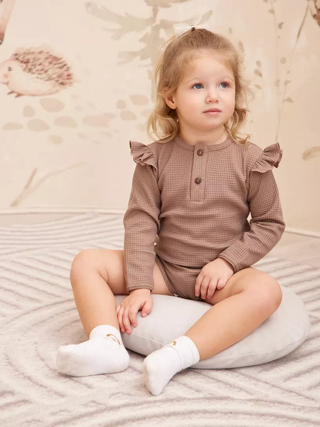 Изображение товара Набор боди для малышей Rant Waffy / 5-92 (2шт, Blue/Brown, р.80)