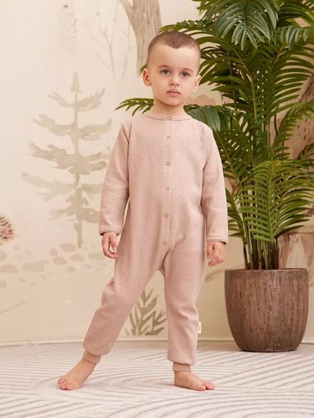 Изображение товара Набор комбинезонов для малышей Rant Waffy / 3-92 (2шт, Milk/Latte, р.98)