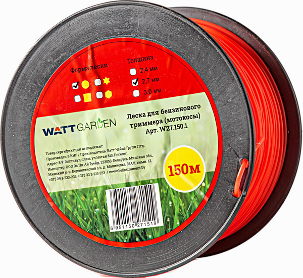 Изображение товара Леска для триммера Watt 3.0 / W30.150.1