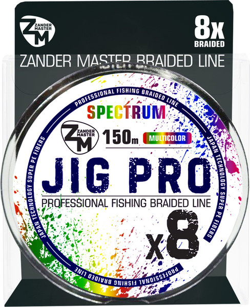 Изображение товара Леска плетеная ZanderMaster JIG PRO 8x0.27мм Multicolor / 31791 (150м)