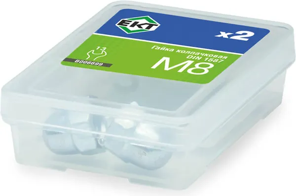 Изображение товара Гайка ЕКТ М 8 DIN 1587 / B006699 (2шт)