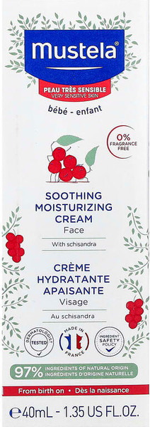Изображение товара Крем для лица Mustela Soothing Moisturizing для чувствительной кожи (40мл)