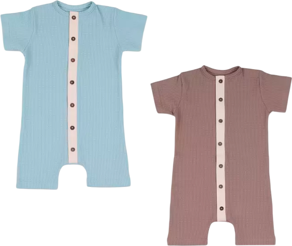 Изображение товара Набор комбинезонов для малышей Rant Waffy / 7-92 (2шт, Blue/Brown, р.74)