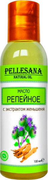 Изображение товара Масло косметическое Pellesana Репейное с экстрактом женьшеня (100мл)