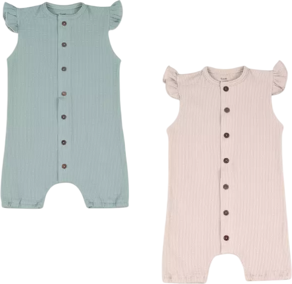 Изображение товара Набор комбинезонов для малышей Rant Waffy / 8-92 (2шт, Milk/Mint, р.86)