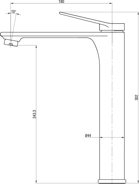 Изображение товара Умывальник со смесителем Lauter 21674B + Rio 21AM12672 с сифоном 21635CH (хром)