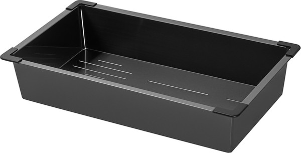 Изображение товара Мойка кухонная Arfeka ECO AR 60x50+CL AR G+DS AR Decor Millet (черный, с дозатором и коландером)