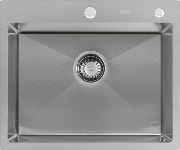 Изображение товара Мойка кухонная Arfeka ECO AR 60x50+CL AR G+DS AR Decor Millet (сатин, с дозатором и коландером)