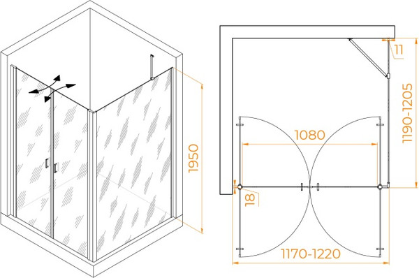 Изображение товара Душевой уголок RGW PA-134B / 060814422-14