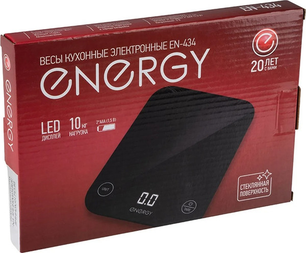 Изображение товара Кухонные весы Energy EN-434 / 110076 (черный)