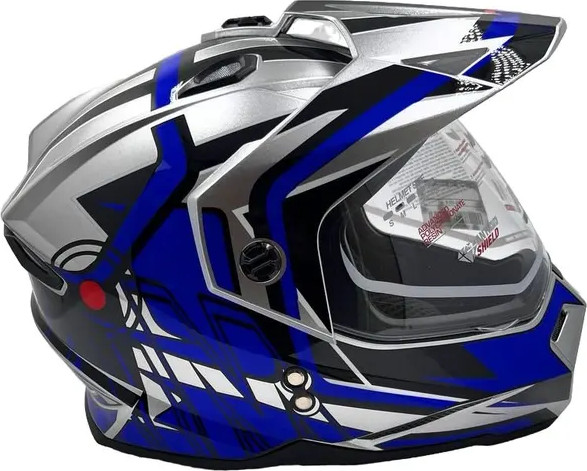 Изображение товара Мотошлем AiM JK802S / 802-012-XL (XL, синий/серый/черный)