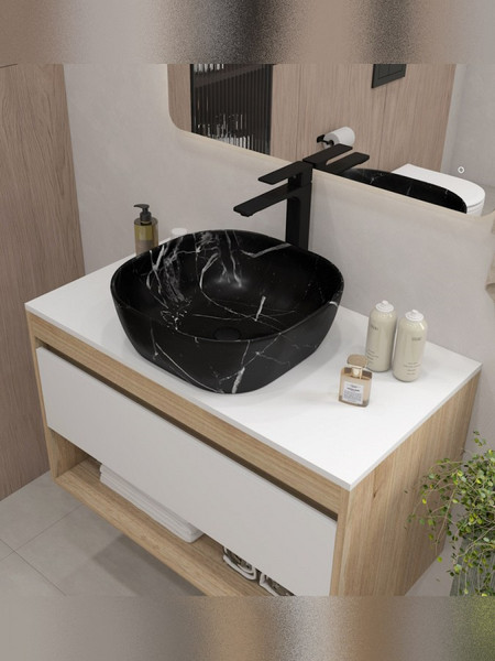 Изображение товара Умывальник Teymi Solli 41 Artceramic / T50383 (мрамор черный матовый)