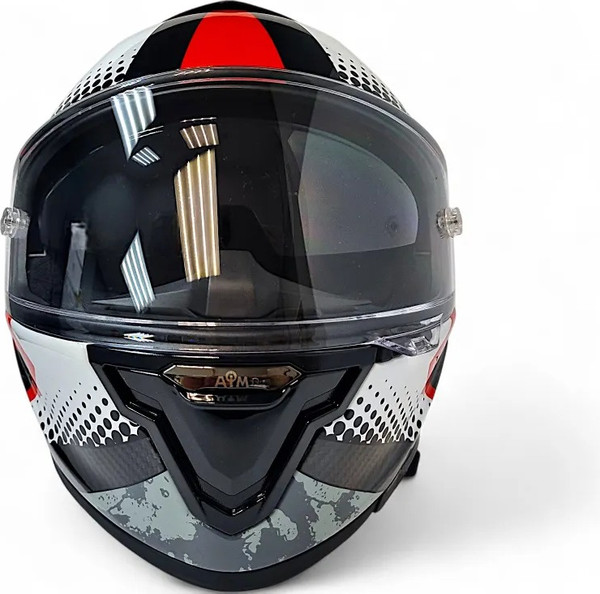 Изображение товара Мотошлем AiM RH360 / 360-002-M (M, Carbon Battle Red)