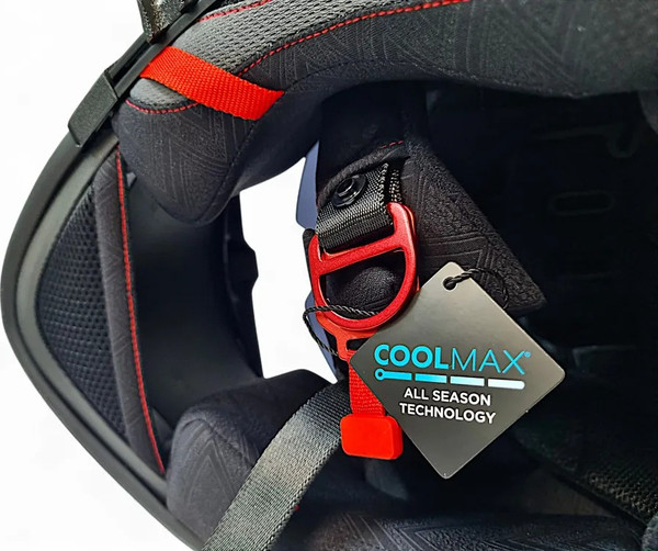 Изображение товара Мотошлем AiM RH360 / 360-002-S (S, Carbon Battle Red)