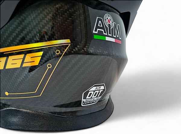 Изображение товара Мотошлем AiM RH365 / 365-012-M (M, Carbon Kaiqi Golden)
