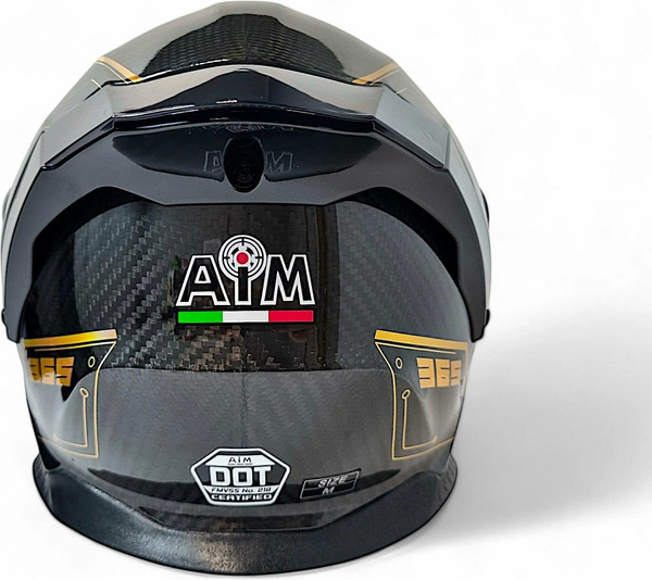 Изображение товара Мотошлем AiM RH365 / 365-012-M (M, Carbon Kaiqi Golden)