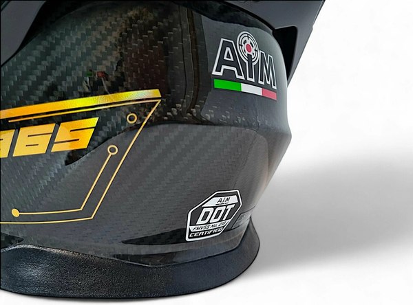 Изображение товара Мотошлем AiM RH365 / 365-012-S (S, Carbon Kaiqi Golden)