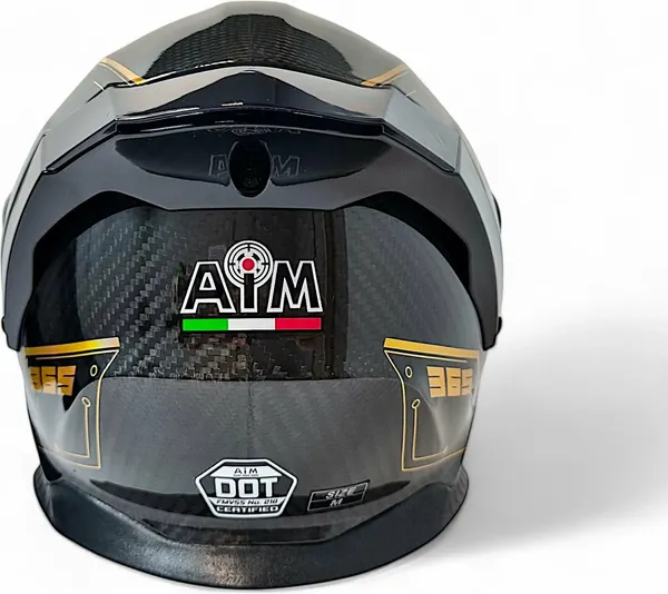 Изображение товара Мотошлем AiM RH365 / 365-012-XL (XL, Carbon Kaiqi Golden)