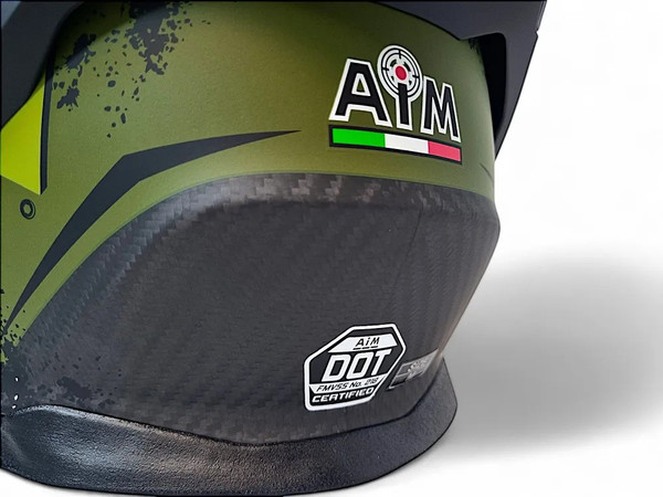 Изображение товара Мотошлем AiM RH365 / 365-013-L (L, Carbon Renault Green)