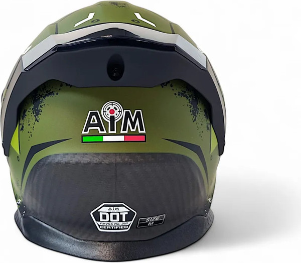 Изображение товара Мотошлем AiM RH365 / 365-013-L (L, Carbon Renault Green)