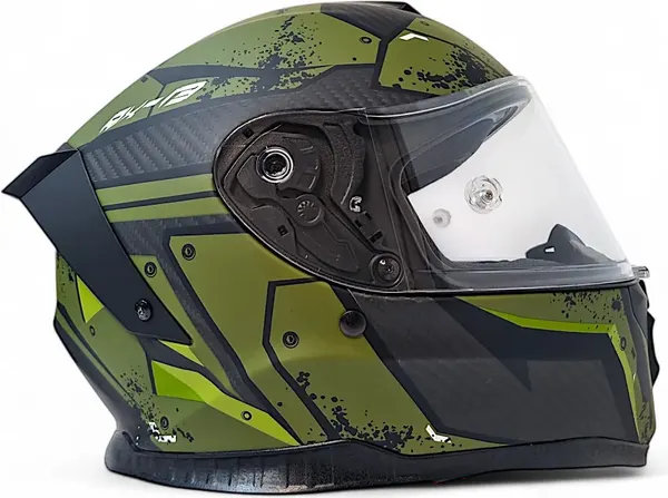 Изображение товара Мотошлем AiM RH365 / 365-013-M (M, Carbon Renault Green)