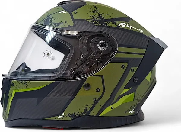 Изображение товара Мотошлем AiM RH365 / 365-013-S (S, Carbon Renault Green)