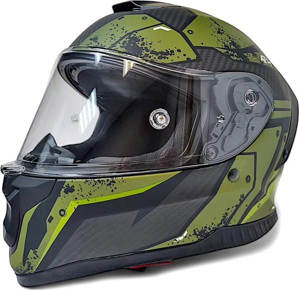 Изображение товара Мотошлем AiM RH365 / 365-013-S (S, Carbon Renault Green)