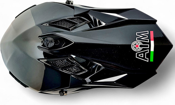 Изображение товара Мотошлем AiM RH855 Fiber Glass RH855-001-L (L, черный глянец)