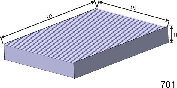 Изображение товара Салонный фильтр Misfat HB151