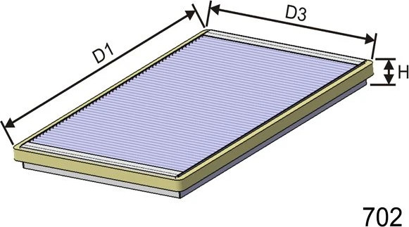 Изображение товара Салонный фильтр Misfat HB177