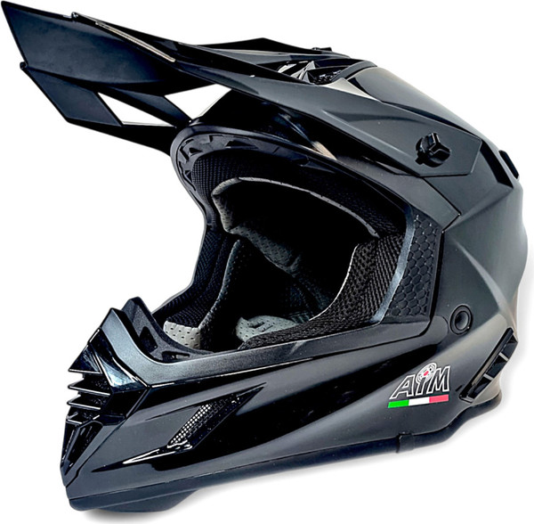 Изображение товара Мотошлем AiM RH855 Fiber Glass RH855-001-XXL (XXL, черный глянец)