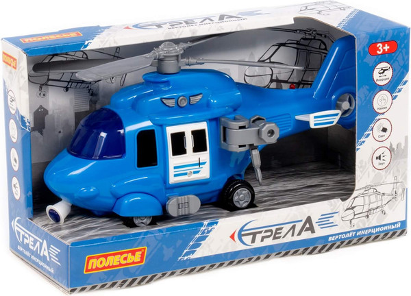Изображение товара Вертолет игрушечный Полесье Стрела / 61816 (в коробке)