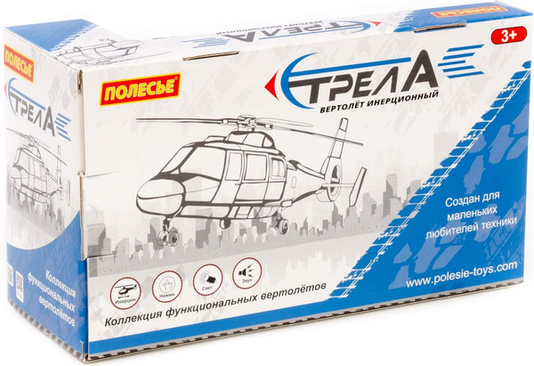 Изображение товара Вертолет игрушечный Полесье Стрела скорая помощь / 61809 (в коробке)