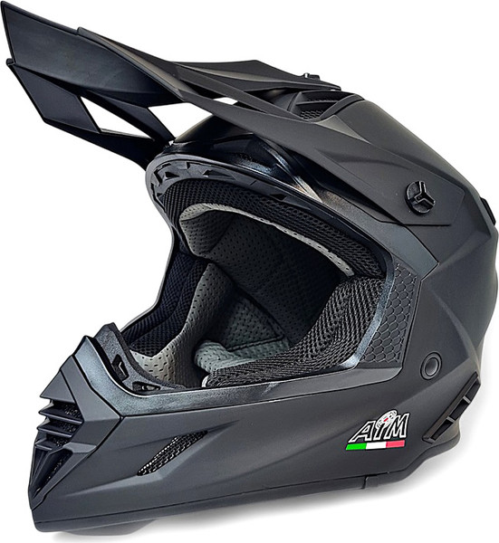 Изображение товара Мотошлем AiM RH855 Fiber Glass RH855-008-S (S, черный матовый)