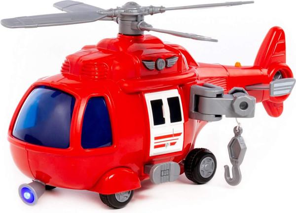 Изображение товара Вертолет игрушечный Полесье Импульс пожарный / 61823 (в коробке)