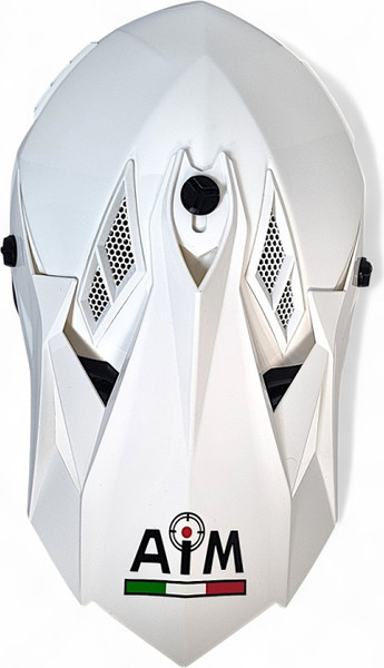 Изображение товара Мотошлем AiM RH855 Fiber Glass RH855-007-L (L, белый глянец)