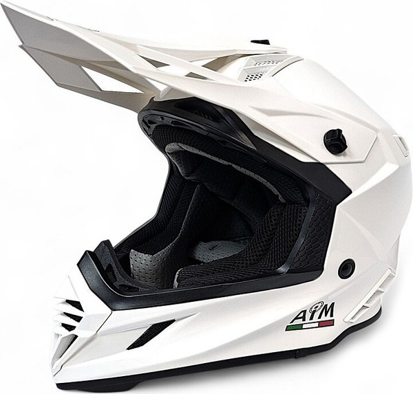 Изображение товара Мотошлем AiM RH855 Fiber Glass RH855-007-XL (XL, белый глянец)