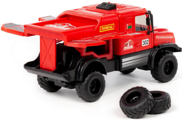 Изображение товара Автомобиль игрушечный Полесье Гоночный грузовик МАЗ-6440RR / 57314 (в коробке)