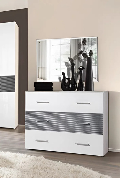 Изображение товара Зеркало ФорестДекоГрупп Вена (белый/серый)