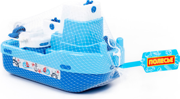 Изображение товара Набор игрушек для ванной Полесье №402: буксир Лагуна и кораблик №4 / 61175 (синий/голубой)